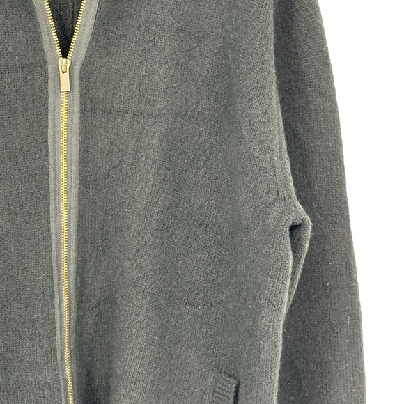 *Magaschoni Man Large Black Acrylic/Polyester/Wool/Nylon/Span Full Zip Sweater - Picture 5 of 10